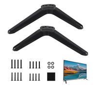 TV Stand Legs,Universal TV Base Pedestal Feet TV Stand Mount Legs Replacement for TCL Table Desk Pedestal TV Feet for TCL Roku 32 40 49 50 55 Inch Robust ABS Construction with Screws,Black