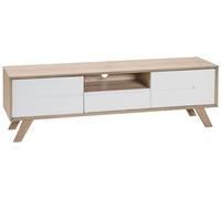 TV Stand Light Wood with White FORESTER