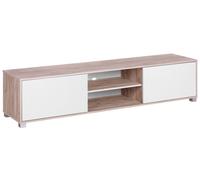TV Stand Light Wood with White LINCOLN