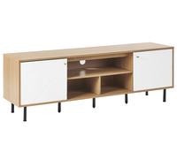 TV Stand Light Wood with White PALMER