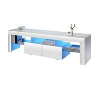 Tv Stand Matt Gloss Tv Unit Cabinet Sideboard With Led Light Drawers