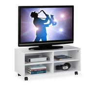 Tv stand Media Console Entertainment Centre Rolling Side Table Compact Mobile