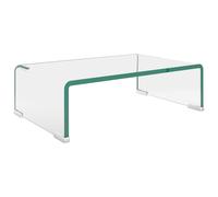 vidaXL TV Stand/Monitor Riser TV Console Unit Entertainment Centre Glass Clear