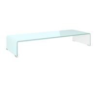 Vidaxl Tv Stand/monitor Riser Glass Black 80X30X13 Cm