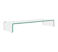 Vidaxl Tv Stand/monitor Riser Glass Clear 90X30X13 Cm
