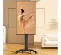 Tv Stand On Wheels For 32-60 Inch Tvs - Height Adjustable Tv Stand, Moblie Portable Tv Stand With Lockable Wheels, 0-90°Horizontal And Vertical Screen Rotation,32,60in TV