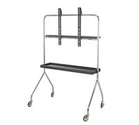 TV Stand On Wheels for 43-70 Inch LCD LED Flat Panel Plasma TV, VESA 200x200mm - 600x400mm, Up to 100kg/220.4lbs(Black) (Black)