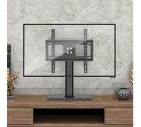 tv stand, TV Wall Mount Table Top, with 10Mm Tempered Glass Base, Three-Position Height Adjustment, Tabletop Fits 26-55 Inch TVs, with Loading 66Lbs Beautiful Scenery