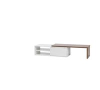 TV Stand White and Dark Wood YONKERS