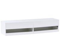 Beliani Tv Stand With Led Edmonton White