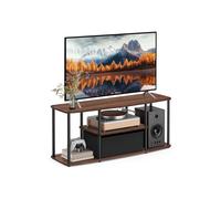 TV stand with quick assembly and open storage shelves