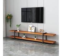 TV Stand with Storage,Wood TV Console Entertainment Center with 2 Open Shelf and Sturdy Steel Legs,Mid Century Modern Storage Media Console for Living Room,Bedroom