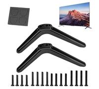 TV Stands - TV Stands | 2 Multifunctional Matt Black Legs for Bedroom, Living Room and Fireplace