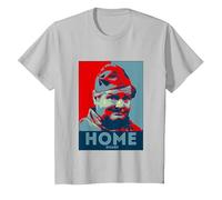 TV Times Benny Hill Home Guard T-Shirt, Youth, Silver Grey, X-Small