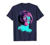 TV Times Cilla Black 1964 Pop Art Stylised T-Shirt, Men, Navy Blue, 4X-Large