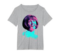 TV Times Cilla Black 1964 Pop Art Stylised T-Shirt, Women's Plus, Heather Grey, 5X