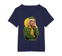 TV Times Debbie Harry Blondie in A Girl Guide Uniform T-Shirt, Women's Plus, Navy Blue, 1X
