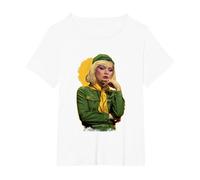TV Times Debbie Harry Blondie in A Girl Guide Uniform T-Shirt, Women's Plus, White, 1X