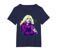 TV Times Debbie Harry Muppet Show 1981 Pop Art Stylised T-Shirt, Women's Plus, Navy Blue, 1X