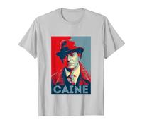 TV Times Michael Caine in Jack The Ripper T-Shirt, Men, Silver Grey, Medium