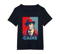 TV Times Michael Caine in Jack The Ripper T-Shirt, Women's Plus, Black, 5X