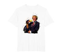 TV Times Rod Hull with Emu 1989 T-Shirt, Men's Big and Tall, White, 4X Tall