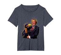 TV Times Rod Hull with Emu 1989 T-Shirt, Women's Plus, Heather Blue, 4X