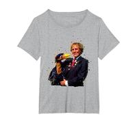 TV Times Rod Hull with Emu 1989 T-Shirt, Women's Plus, Heather Grey, 4X