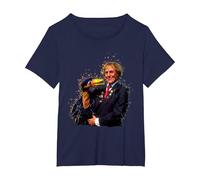 TV Times Rod Hull with Emu 1989 T-Shirt, Women's Plus, Navy Blue, 4X