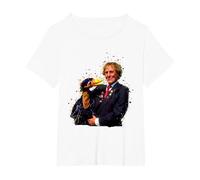 TV Times Rod Hull with Emu 1989 T-Shirt, Women's Plus, White, 4X
