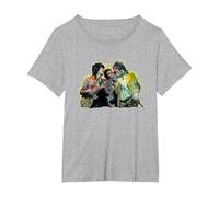 TV Times Rod Stewart with The Faces and Ronnie Wood T-Shirt, Women's Plus, Heather Grey, 2X