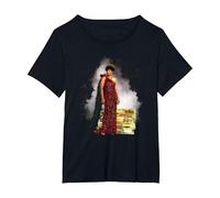 TV Times Shirley Bassey Sparkly Dress T-Shirt, Women's Plus, Black, 4X