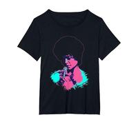 TV Times Singer Eartha Kitt 1973 Pop Art Stylised T-Shirt, Women's Plus, Black, 1X
