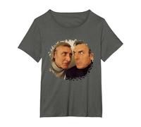 TV Times Spike Milligan and Eric Sykes T-Shirt, Women's Plus, Asphalt Grey, 5X