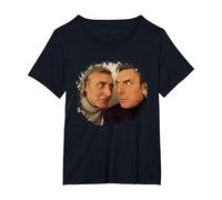 TV Times Spike Milligan and Eric Sykes T-Shirt, Women's Plus, Black, 4X