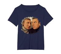 TV Times Spike Milligan and Eric Sykes T-Shirt, Women's Plus, Navy Blue, 6X