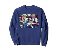 TV Times Status Quo Live 3D Effect Sweatshirt, Adult Unisex, Navy Blue, Large