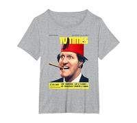 TV Times Tommy Cooper 1967 Cover T-Shirt, Women's Plus, Heather Grey, 2X