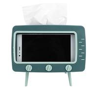 TV Tissue Box Holder, Fun Cute Multi Functional Square Tissue Box Cell Phone Holder Cute Tissue Holder For Home Office Bedroom