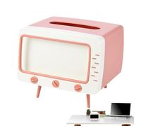 Tv Tissue Box Phone Holder Aesthetic, Artistic Cultural Flavor, Decorative, | Retro TV Tissue Box Multi Storage Container Artistic Cultural Flavor for End Tables Night Stands Countertops