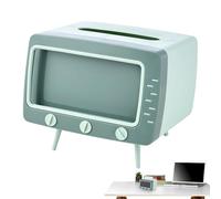 TV Tissue Box Phone Holder | Multi-Functional Creative Tissue Box Cover Phone Mount - Retro Tissue Box Cover, TV Shaped Tissue Dispenser Smartphone Holder