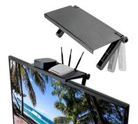 Tv Top Shelfs, Screen Top Shelfs, Plastic Computer Screen Shelf, To Hold Cable Boxes, Media Boxes, Game Consoles, Router, Speakers, Mobile Phone Stand, TV Top Storage Bracket Rack Black M