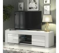 Creative Furniture Tv Unit 130Cm Modern - White With High Gloss Doors White One Size