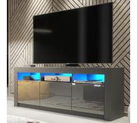 Mex Furniture LTD TV Unit 160cm Modern - Matt Body & Gloss Doors in Dark Grey Mex Furniture LTD Dark Grey