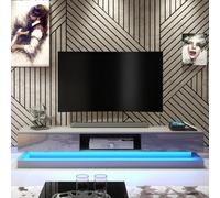 Tv Unit 180Cm Cabinet Stand Living Room High Gloss Doors - Dark Grey
