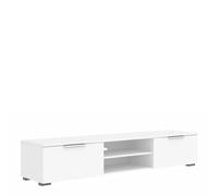 TV Unit 2 Drawers 2 Shelf in White High Gloss