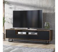 TV Unit 200cm Rift Loft - Rustic & Black