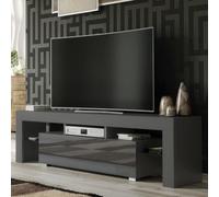 Tv Unit Aria 160Cm - Dark Grey With Gloss Doors