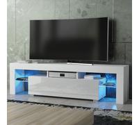 Tv Unit 160Cm Sideboard Cabinet Cupboard Tv Stand Living Room High Gloss Doors - White