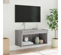 TV Unit Cabinet Floating TV Stand Media Entertainment Centre with LED Lights